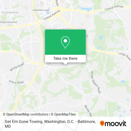 Get Em Gone Towing map