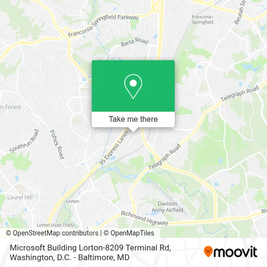 Microsoft Building Lorton-8209 Terminal Rd map