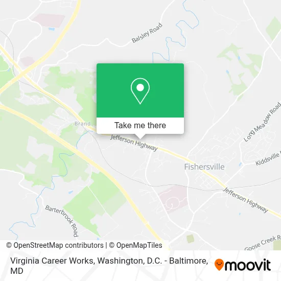 Virginia Career Works map