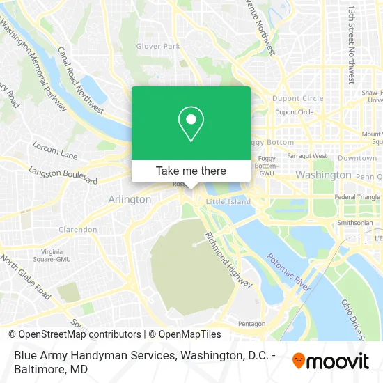 Blue Army Handyman Services map