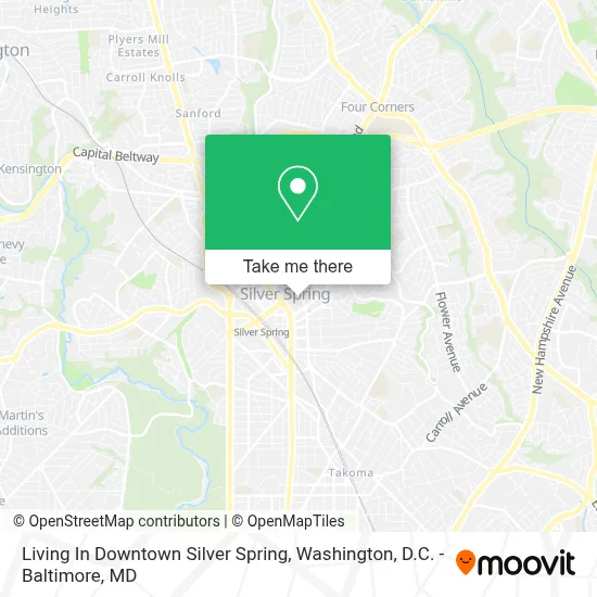 Living In Downtown Silver Spring map