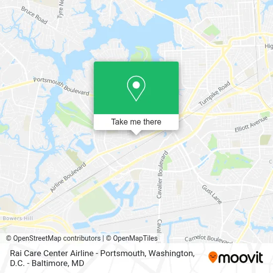 Rai Care Center Airline - Portsmouth map