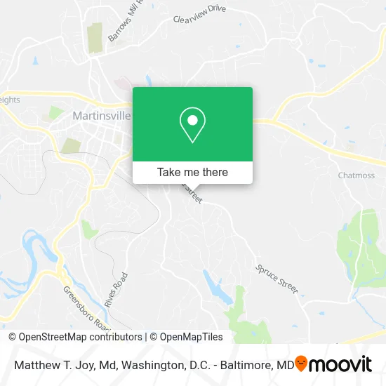 Matthew T. Joy, Md map