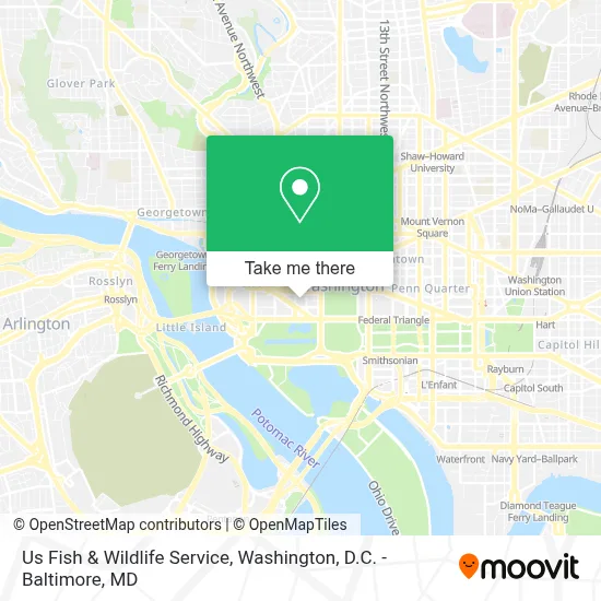 Us Fish & Wildlife Service map
