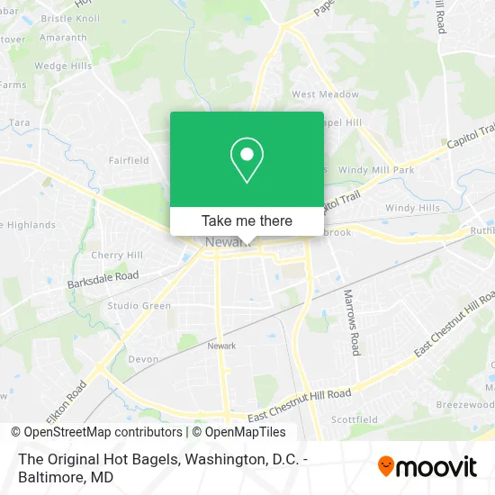 The Original Hot Bagels map