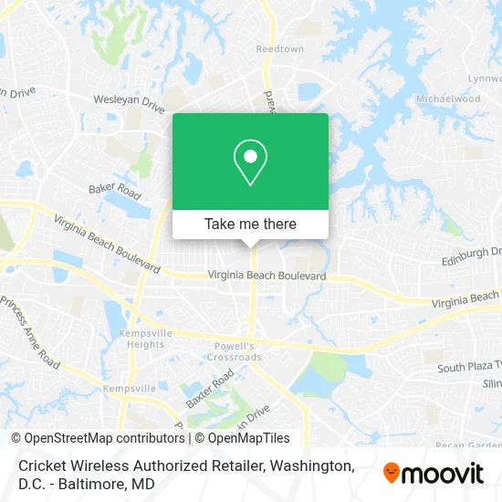 Cricket Wireless Authorized Retailer map