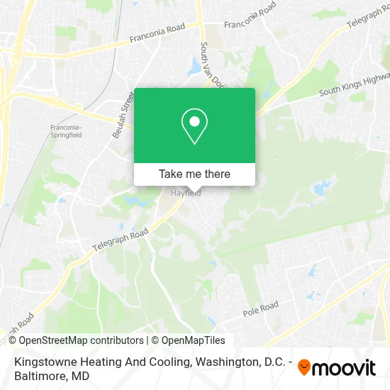 Kingstowne Heating And Cooling map