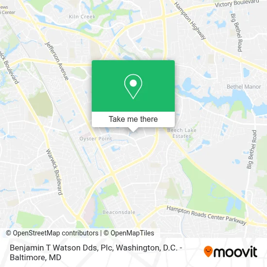 Benjamin T Watson Dds, Plc map