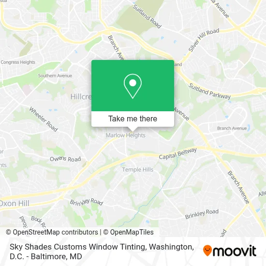 Sky Shades Customs Window Tinting map