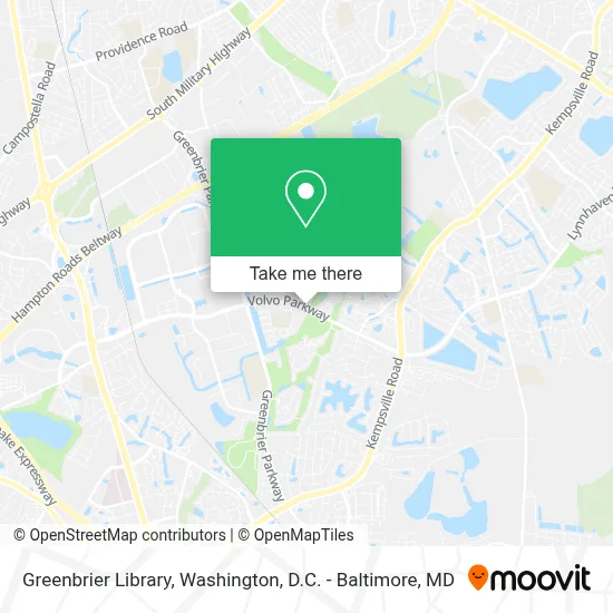 Greenbrier Library map