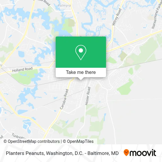 Planters Peanuts map