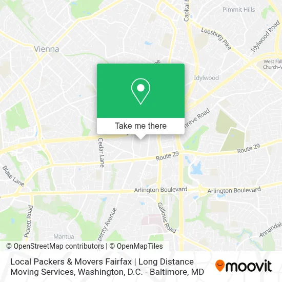 Local Packers & Movers Fairfax | Long Distance Moving Services map