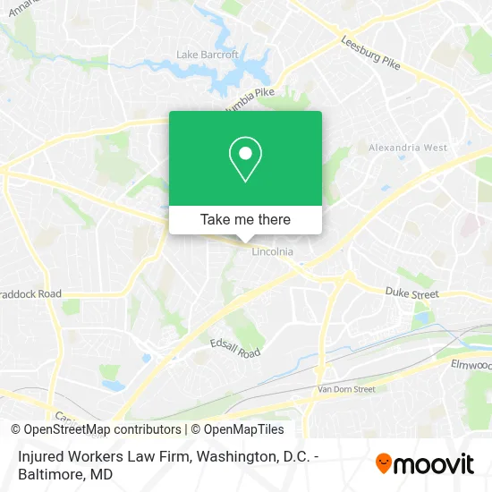 Injured Workers Law Firm map
