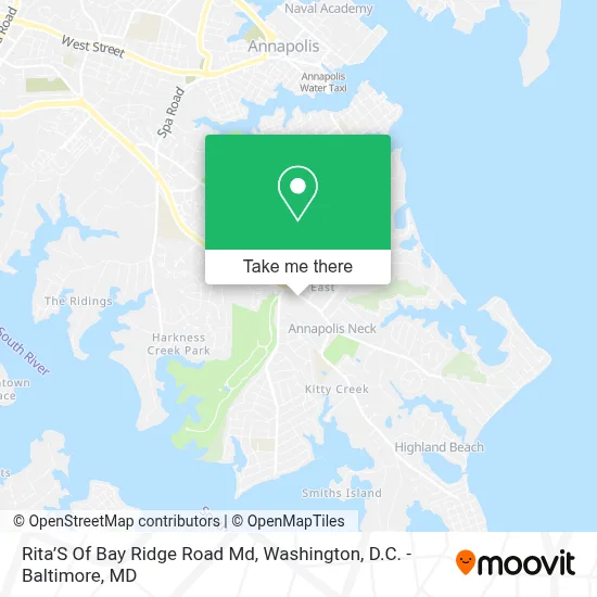 Rita’S Of Bay Ridge Road Md map