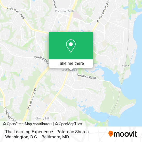The Learning Experience - Potomac Shores map
