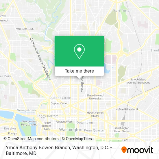Ymca Anthony Bowen Branch map