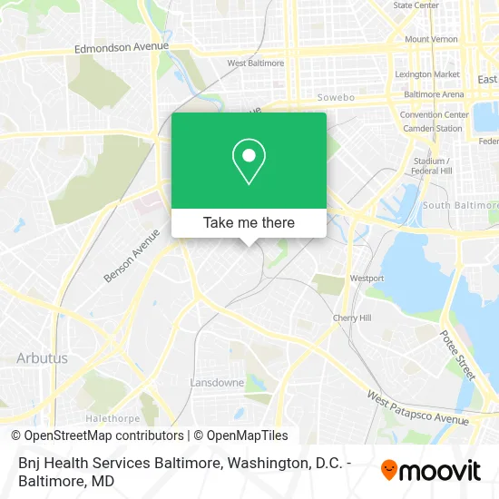Bnj Health Services Baltimore map