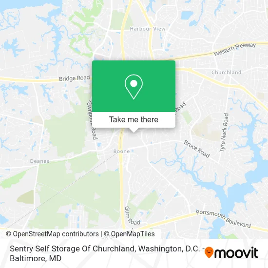 Sentry Self Storage Of Churchland map