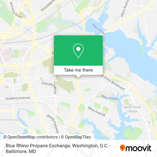 Blue Rhino Propane Exchange map