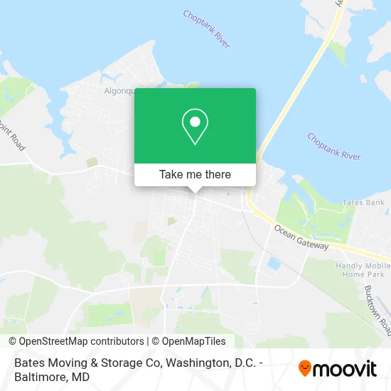 Bates Moving & Storage Co map