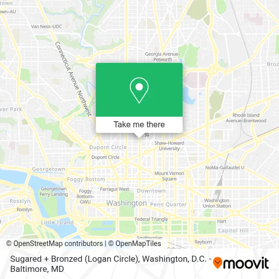 Sugared + Bronzed (Logan Circle) map