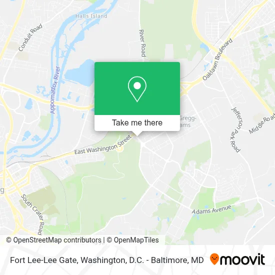 Fort Lee-Lee Gate map