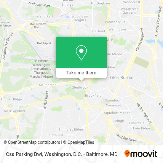 Csa Parking Bwi map