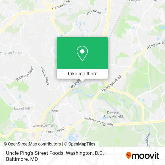 Uncle Ping's Street Foods map