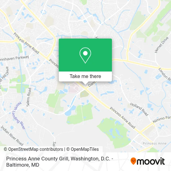 Princess Anne County Grill map