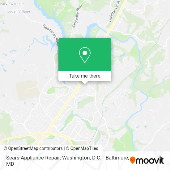Sears Appliance Repair map
