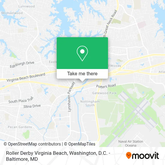Roller Derby Virginia Beach map