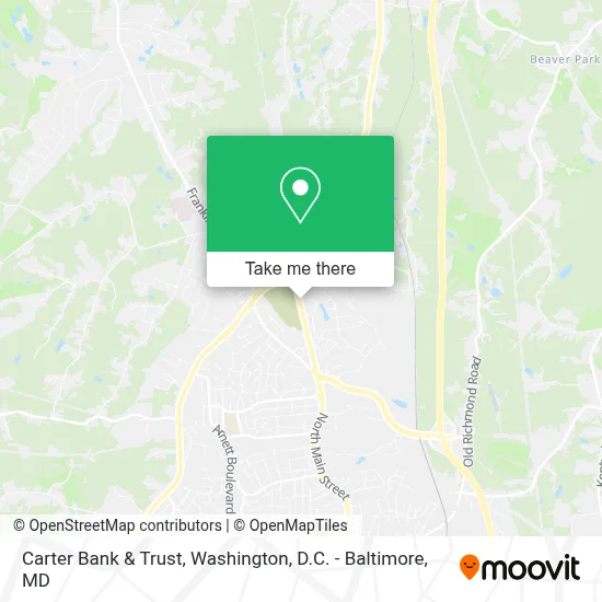Carter Bank & Trust map