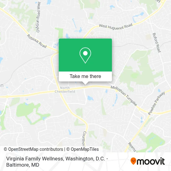 Virginia Family Wellness map