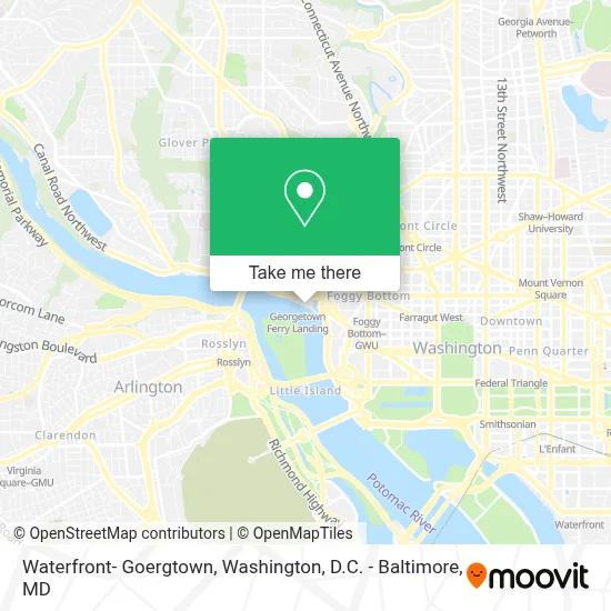 Waterfront- Goergtown map