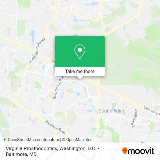 Virginia Prosthodontics map