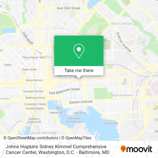 Johns Hopkins Sidney Kimmel Comprehensive Cancer Center map