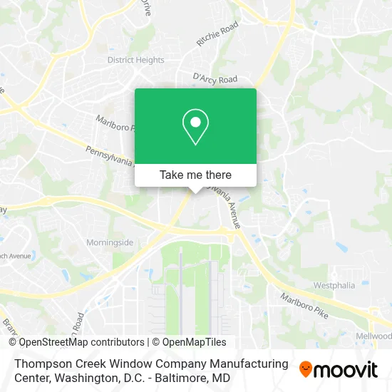 Thompson Creek Window Company Manufacturing Center map