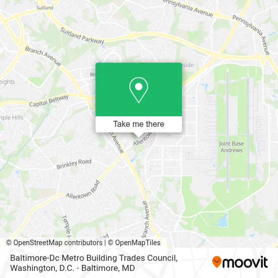 Baltimore-Dc Metro Building Trades Council map