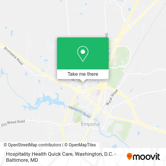 Hospitality Health Quick Care map