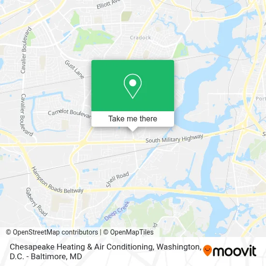 Chesapeake Heating & Air Conditioning map