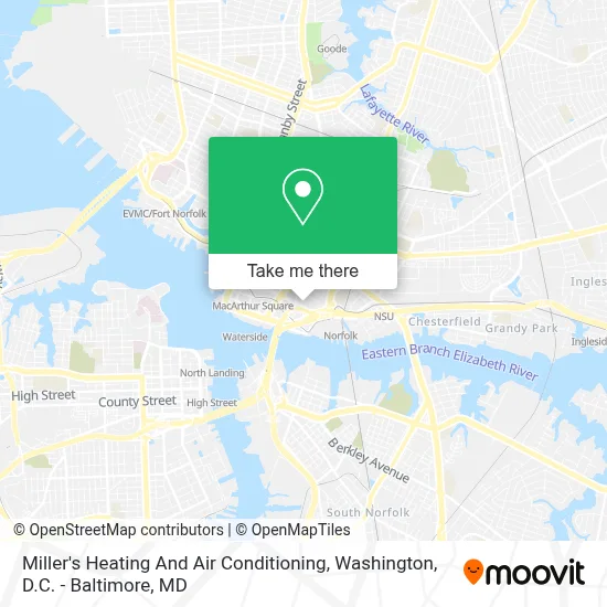 Miller's Heating And Air Conditioning map