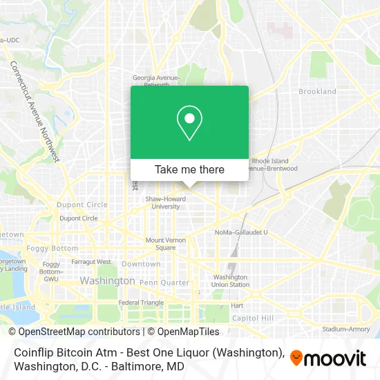 Coinflip Bitcoin Atm - Best One Liquor (Washington) map