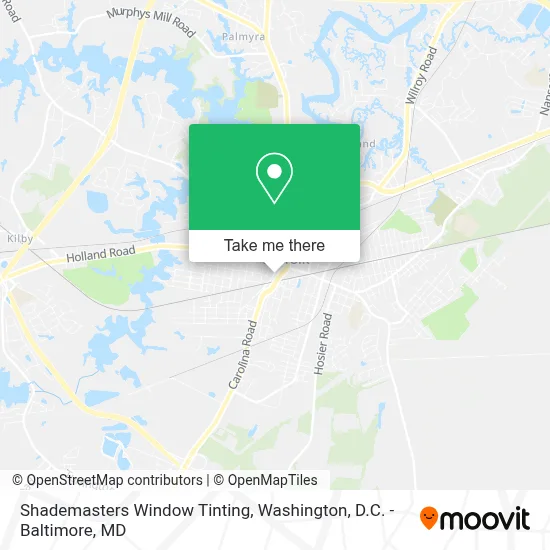 Shademasters Window Tinting map