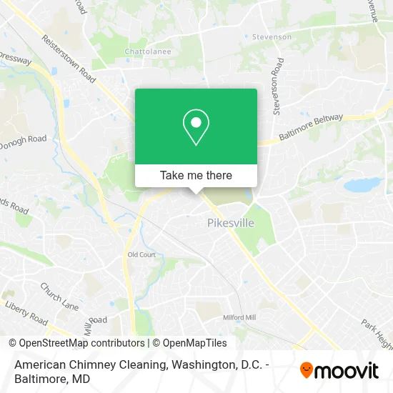 American Chimney Cleaning map