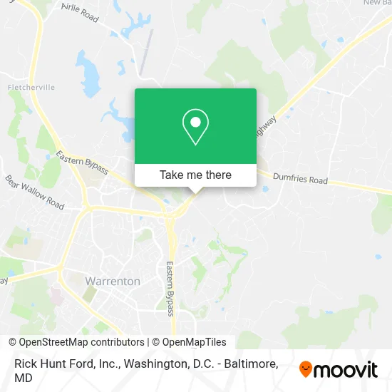 Rick Hunt Ford, Inc. map
