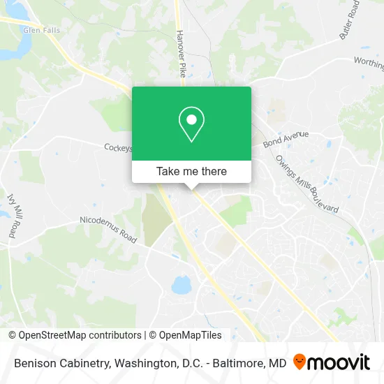 Benison Cabinetry map