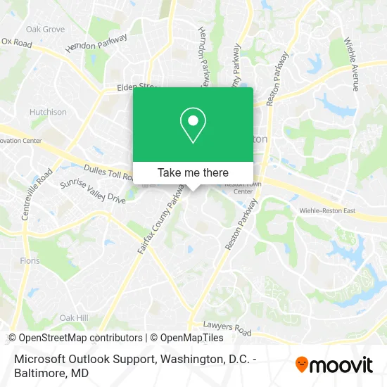 Microsoft Outlook Support map