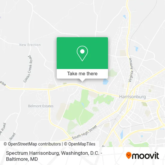 Spectrum Harrisonburg map