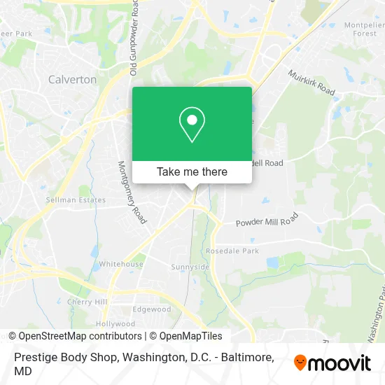 Prestige Body Shop map