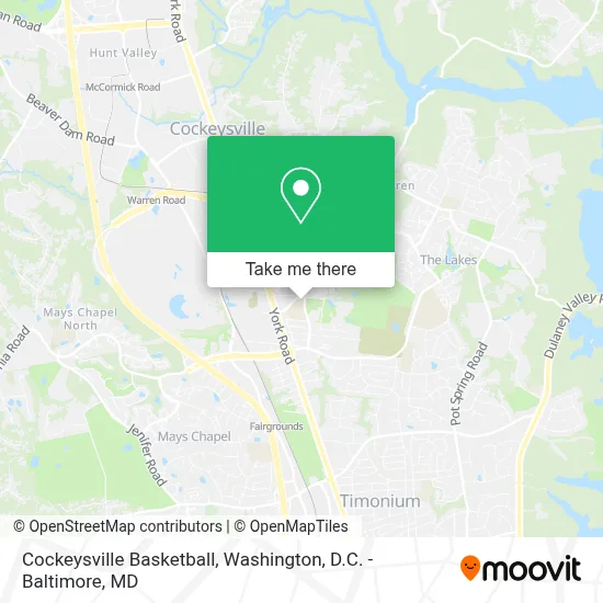 Cockeysville Basketball map